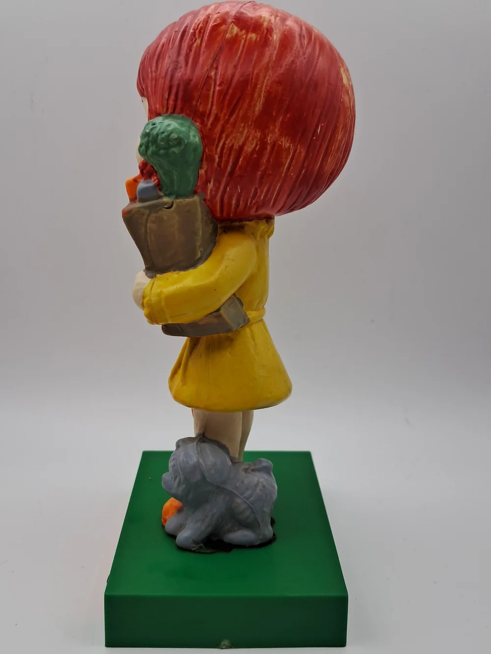 Vintage-Style Yellow Dress Figurine with Red Hair - World's Best Mother